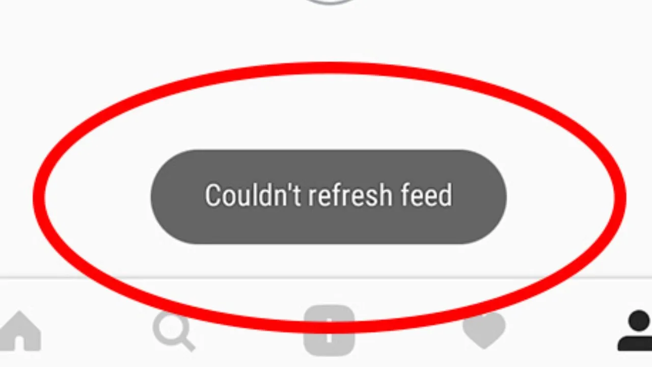 couldn't refresh feed اینستاگرام