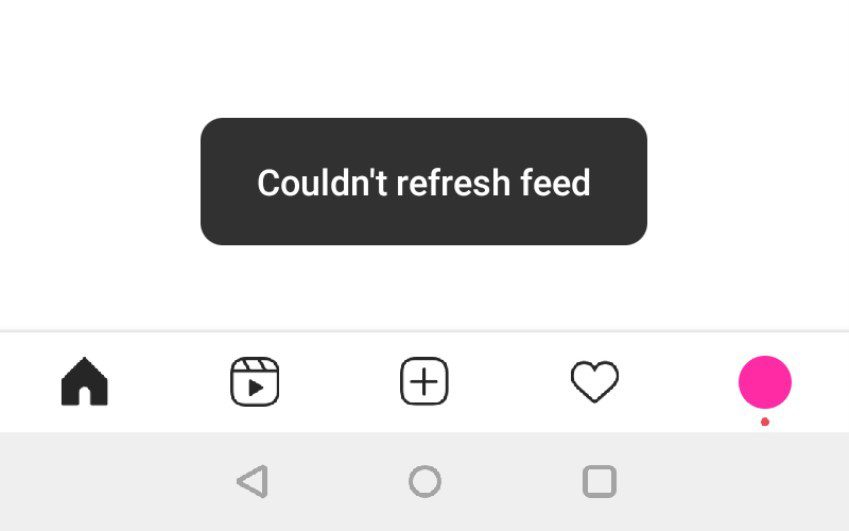 couldn't refresh feed اینستاگرام چیست